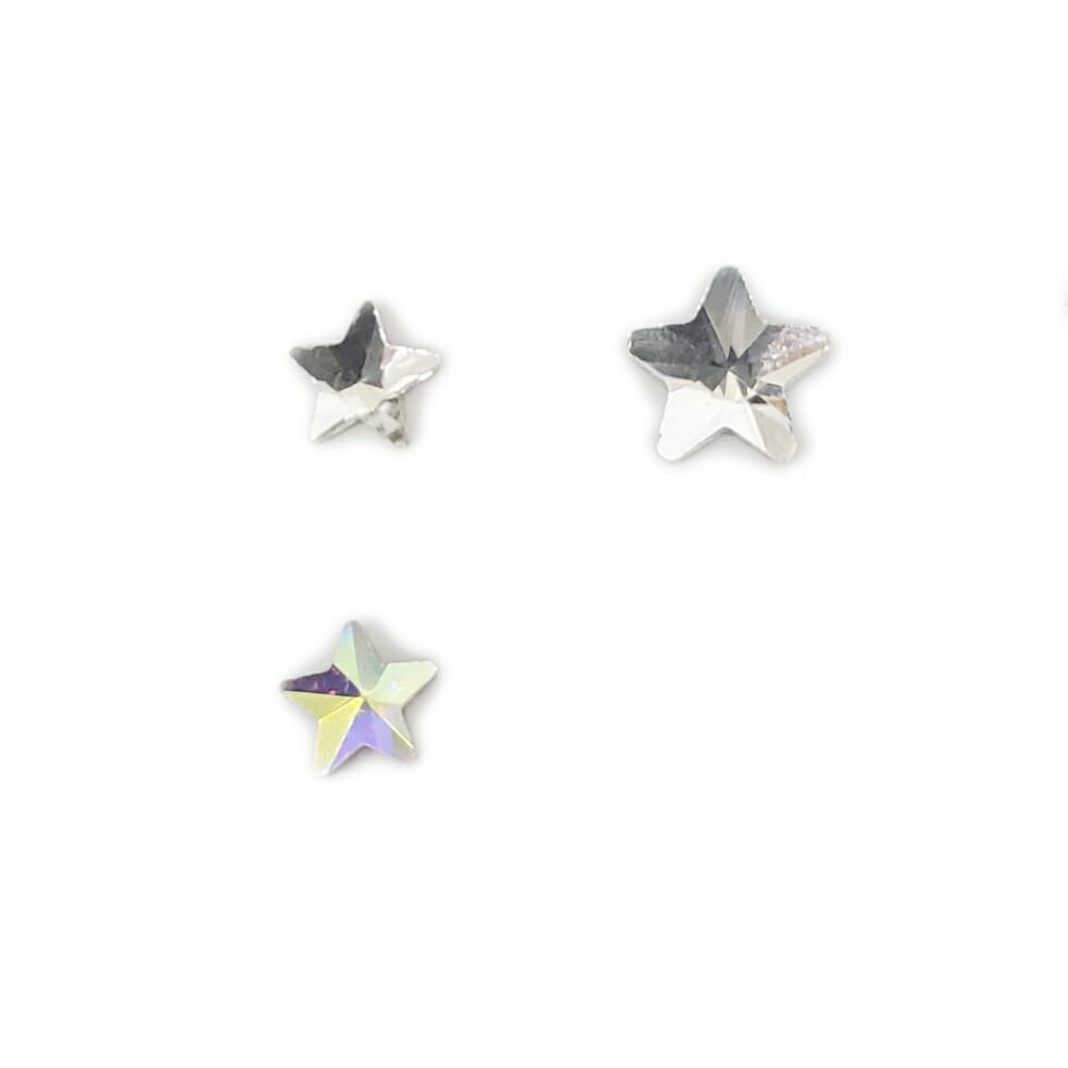 星型ガラスストーン ( S.M：20p )スター ネイルパーツ ネイルグッズ ネイル用品 ネ...