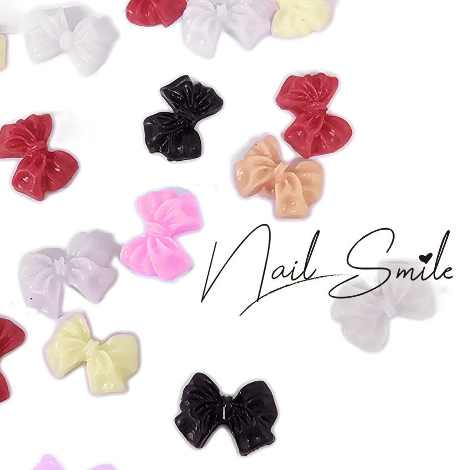 ネイルパーツ ネイルグッズ ネイル用品 ネイル ネイルアート ミニ樹脂リボン 8個入り リボン レジン デコ パーツ 人気 おすすめ 可愛い かわいい