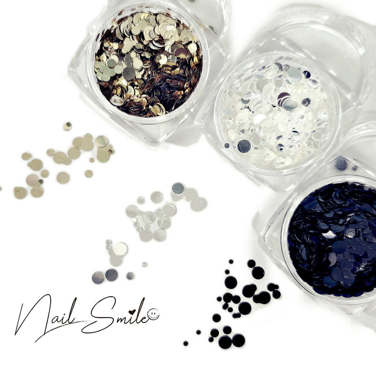 ネイルパーツ ホログラム 丸 ネイルグッズ ネイル用品 ネイル ネイルアート ネイル用 パーツ【丸ホログラム】サイズミックス ハンドメイド セルフネイル ジェル...