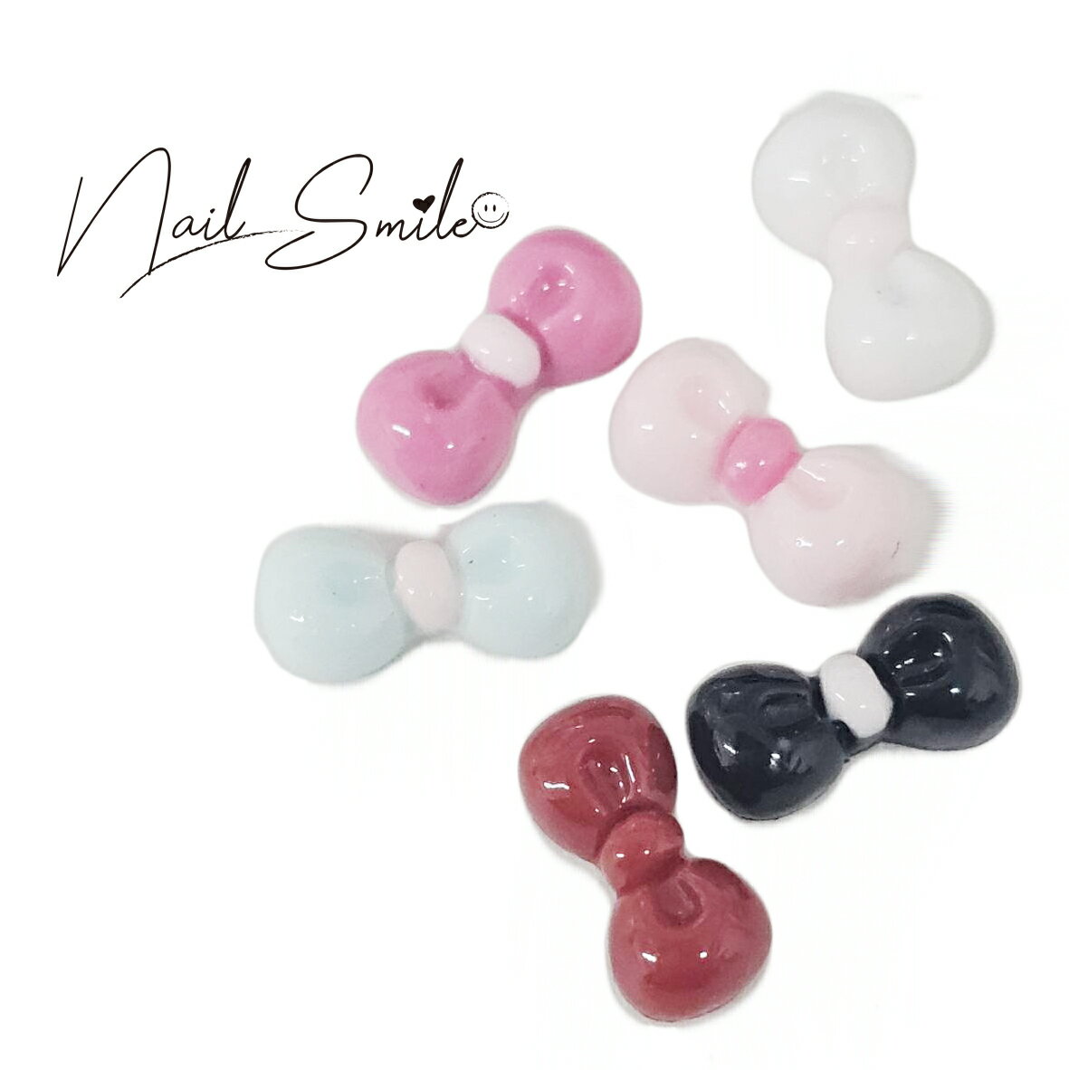 【樹脂リボンパーツ】ネイルパーツ ネイルグッズ ネイル用品 ネイル ネイルアート 丸リボン6個 ネイルパーツ パーツ 樹脂 リボン ハンドメイド アクセサリー ...