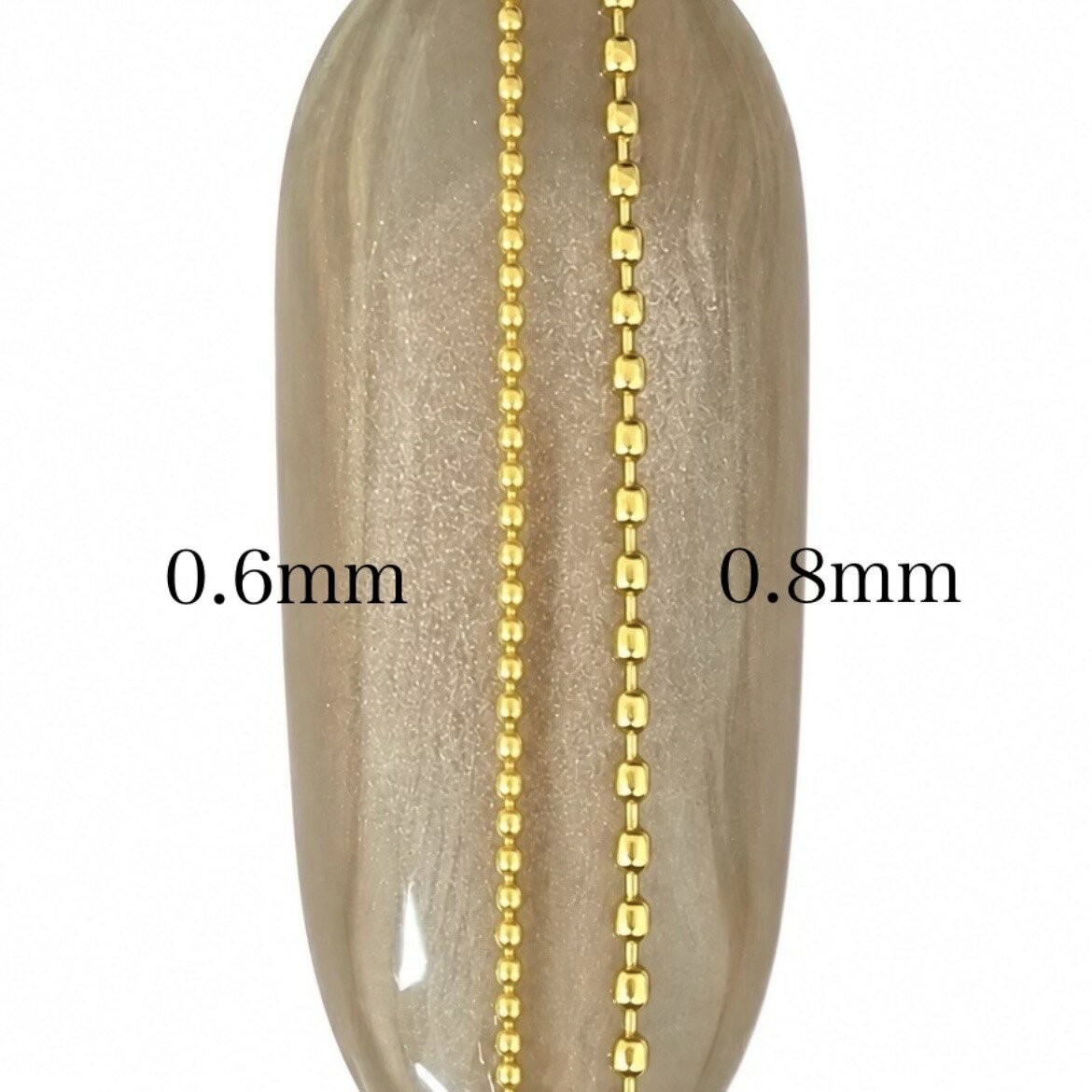 【極細ボールチェーン 0.6mm / 0.8mm】ネイルパーツ ボールチェーン チェーン ネイ...