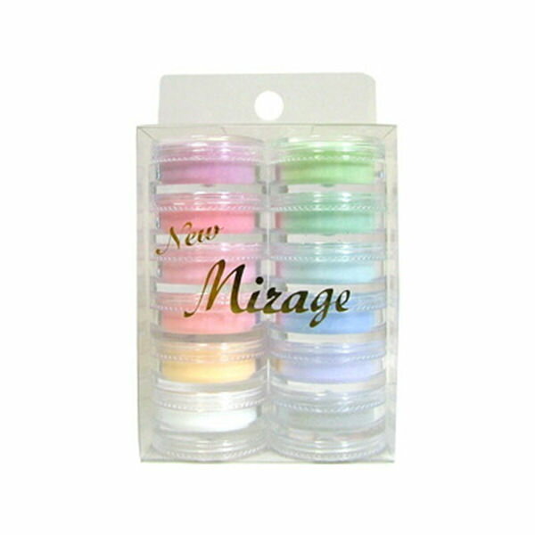 ネイルアクリル ミラージュ Mirage カラーパウダー N／KS＆SE 12色セット