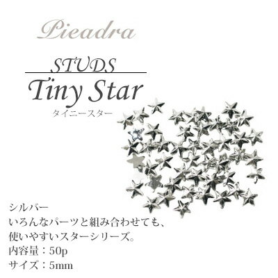 ネイルパーツ スタッズ シャレドワ SHAREYDVA スタッズ タイニースター シルバー 50P ネイル パーツ アート 1