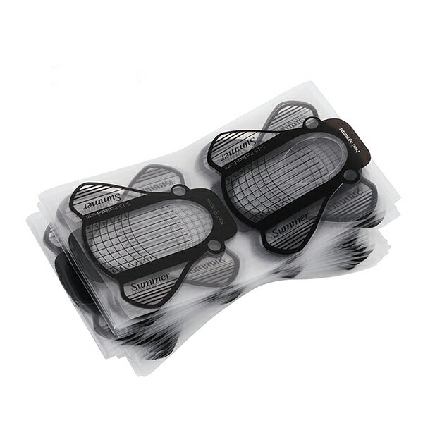 長さ出し ネイルフォーム クリアブラック 長さ出し ジェルネイル ロングネイル セミロングフォーム  ...