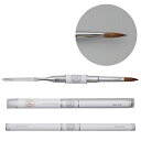 【5/1限定 ポイント5倍】ネイルブラシ フラット BEAUTY NAILER SIMPLY スパチュラ付き フラットブラシ QFB-1 ビューティネイラー