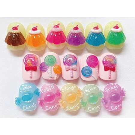 スカルプ 3Dパウダー フロートジュースシリーズ カラフルクリアカラー アクリルパ...