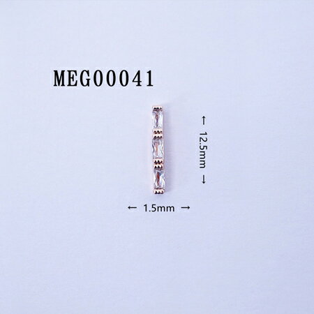 SONAIL (소네일) 네일 데코 부품 MEG 스틱 지르코니아 비쥬 핑크 골드 MEG00041 2P