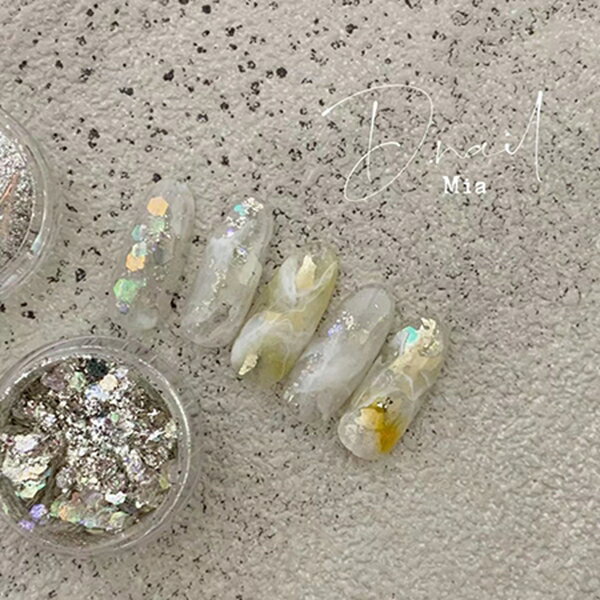 D.nail ホロフィルム Mia(ミア) シルバー・オーロラ