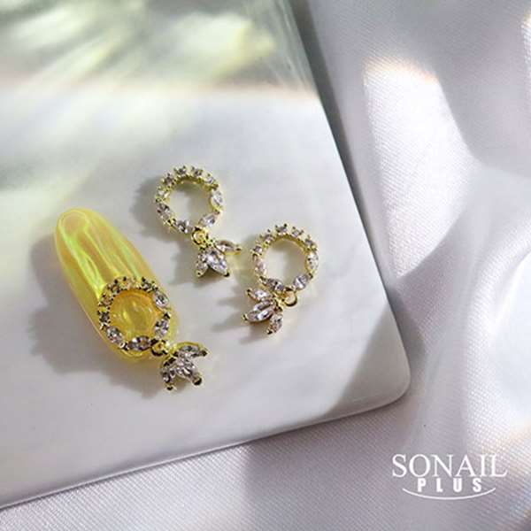 SONAIL PLUS 山崎セレクト リーフチャーム ビジューリース FY000245