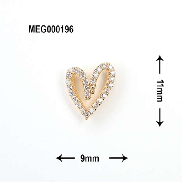 シルバー　MEG00196MEG先生とのコラボ商品です。「大人可愛い」というフレーズがとても似合う、ビジューフレームのハート型パーツ。通常の形よりもスマートなシルエットなので甘くなり過ぎず、空洞に自分好みの色に染めたオリジナルハートを作れるのが嬉しいポイントです。2P背面カーブあり縦11mm×横9mmシルバー　MEG00196MEG先生とのコラボ商品です。「大人可愛い」というフレーズがとても似合う、ビジューフレームのハート型パーツ。通常の形よりもスマートなシルエットなので甘くなり過ぎず、空洞に自分好みの色に染めたオリジナルハートを作れるのが嬉しいポイントです。2P背面カーブあり縦11mm×横9mm