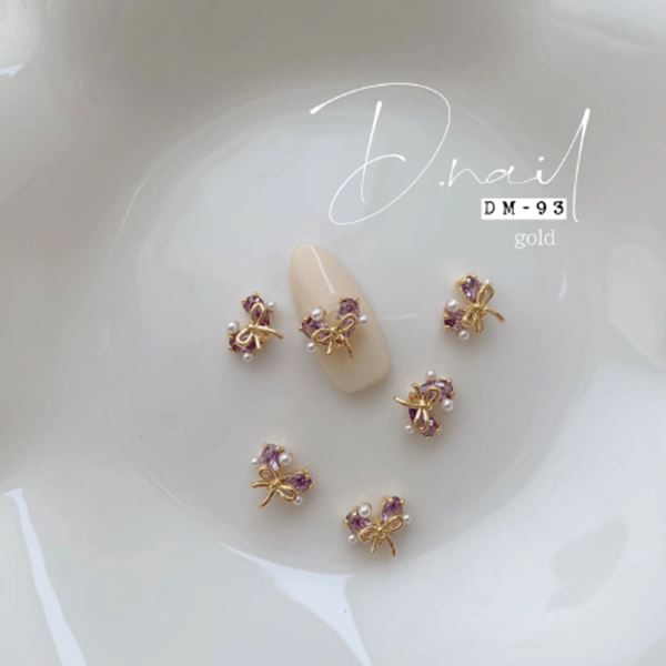 Rakuten - D．nail　ジュエリービジューパーツ　DM−93　パープルハートリボン