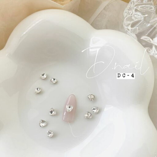 D.nail デコレーションストーン DC−04 ハート クリア M D.nail デコレーションストーン DC−04 ハート クリア M