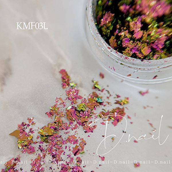 D．nail　カメレオンミラーフレークパウダー　KMF03L　ピンク＆グリーン