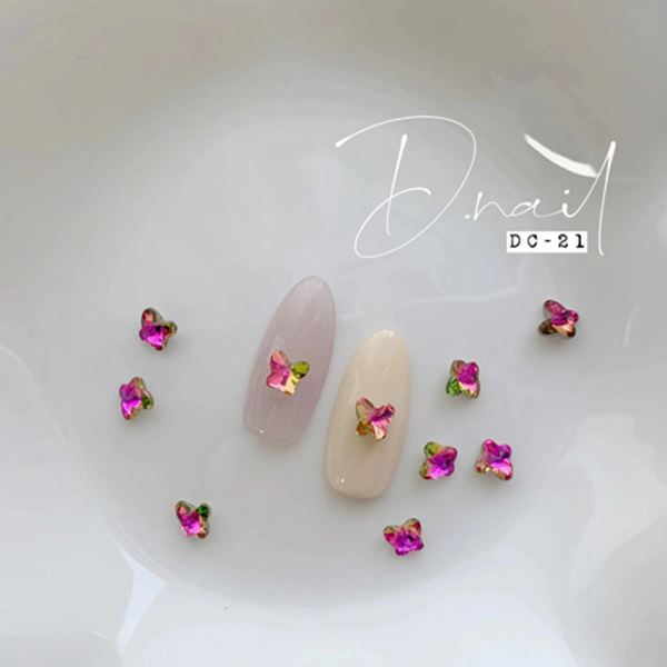 D．nail　デコレーションストーン　DC−21　蝶々　オーキッドパープル