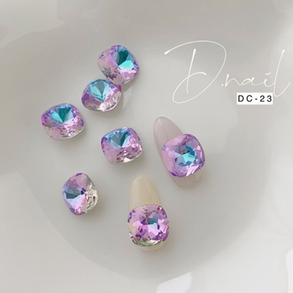 D．nail　デコレーションストーン　DC−23　正方形　パープルブルー
