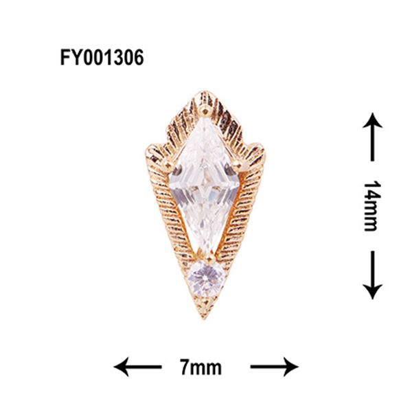 SONAIL PLUS Lapisraviセレクト シャープカイト ゴールドフレーム クリスタルパーツ FY001306