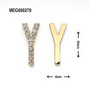 SONAIL×MEG アルファベット ゴールド&ストーンビジュー Yセット MEG000279