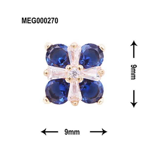 商品到着後レビューを書いて次回使える200円OFFクーポンGETMEG0002704方向からブルーのストーンを飾り、クリスタルクロスの清らかさを際立たせたデコパーツ。安心感を与えてくれる美しさです。2P背面カーブあり縦9mm×横9mm