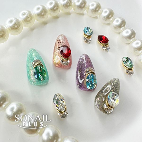 ネイル用品 nailstudyのSONAIL PLUS Lapisraviセレクト ファンタスティカル オーバルストーン ゴールドリング FY001288｜アングル3