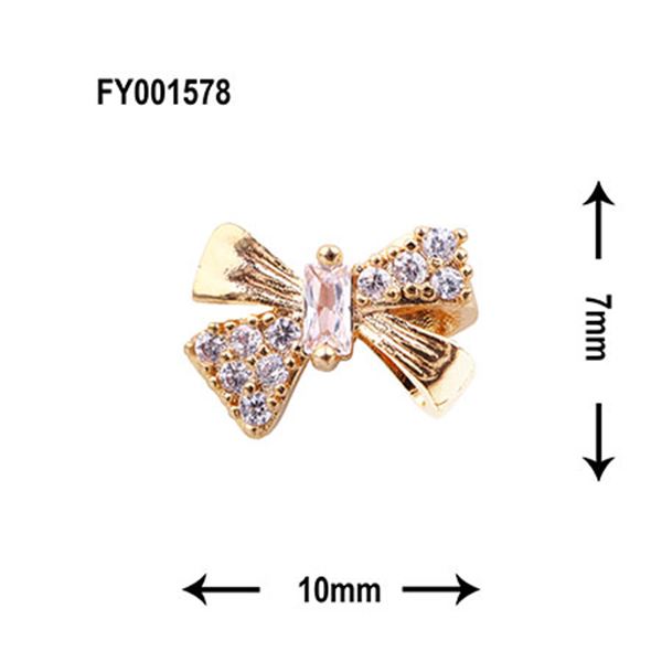 SONAIL グロッシーリボン ビジュークロス ゴールド FY001578