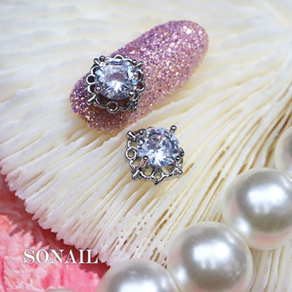 SONAIL トレジャー ハイグレード ラウンド ストーンパーツ シルバー FY000367