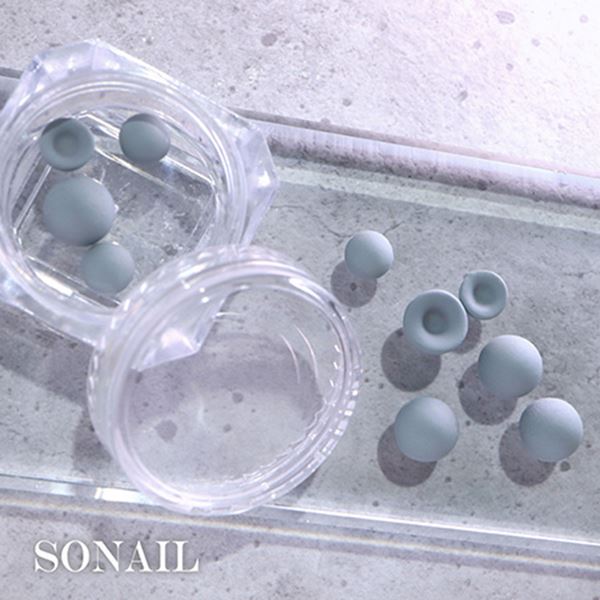 ネイル用品 nailstudyのSONAIL ブリオン 半球 BIGサイズ ガンメタ FY001600｜アングル2