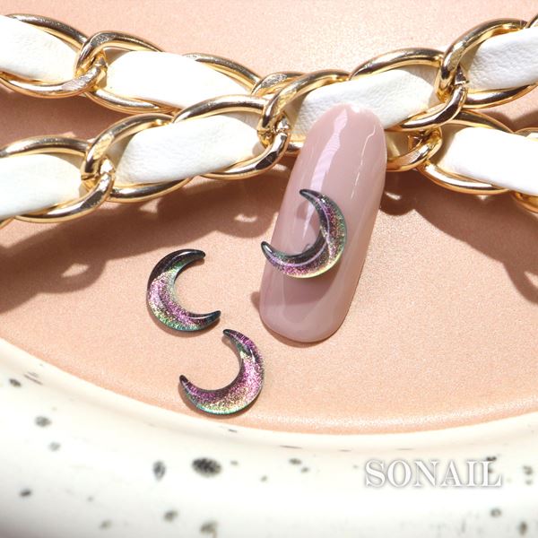 SONAIL ムーン クリアストーン 6.5×8 ブラックダイヤモンド FY001611 nailstudy-10049290 ネイル用品 nailstudy サンプル画像3