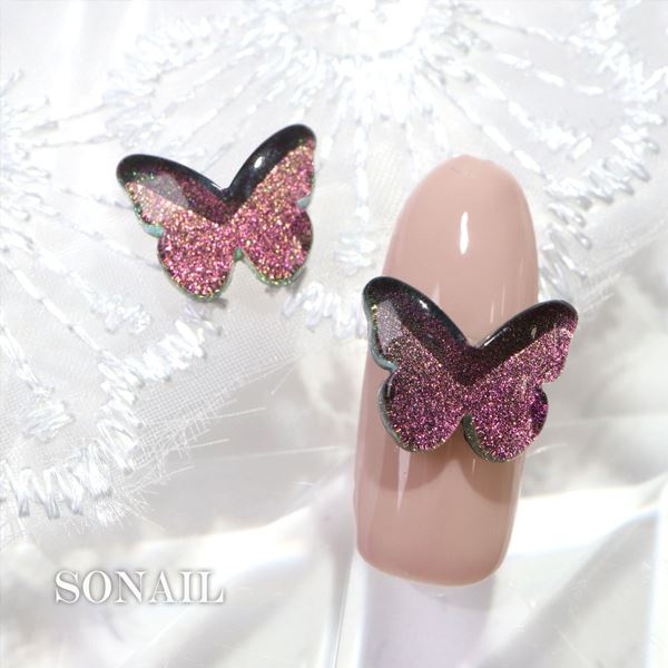 SONAIL 蝶々 クリアストーン 8×11 ブラックダイヤモンド FY001606 nailstudy-10049496 ネイル用品 nailstudy サンプル画像3