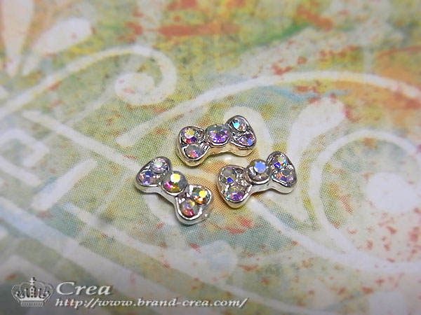 ネイルパーツ ネイルアート クレア Crea ルシアンミニマムリボン プラチナ×オーロ...