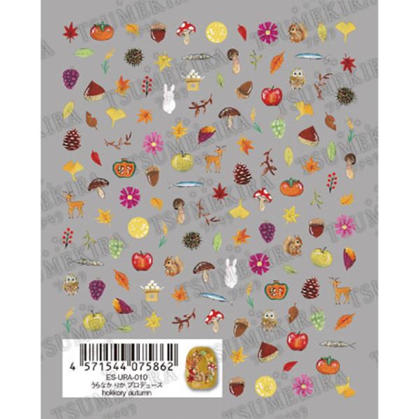 商品到着後レビューを書いて次回使える200円OFFクーポンGEThokkory　autumn　ES−URA−010“小さい秋”がシールになったらこうなりました！小さな秋モチーフは1つずつ貼っても、まとめて貼ってもほっこりな秋を感じられるように描きました。組み合わせ次第で、絵本のような物語を感じるアートも作ることができます！是非みなさんのほっこりを見つけてください。97mm×78mm