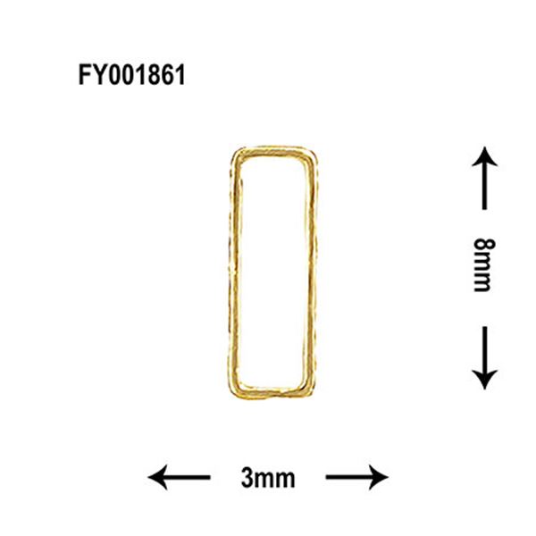 SONAIL メタルスタッズ レクタングルフレーム ゴールド FY001861