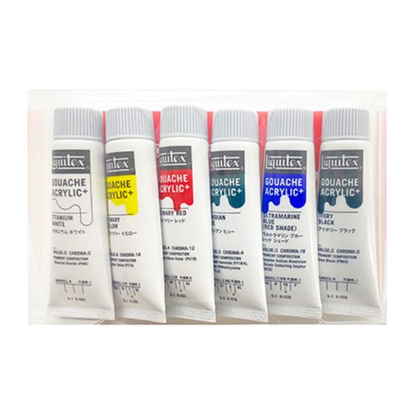 リキテックス ガッシュ アクリリックプラス ネイル6色セット 10ml (PPケース)