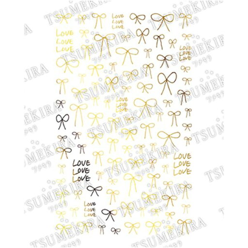 ツメキラ es(エス) 手書きリボン ゴールド ES-RBN-003 (ジェル専用) ツメキラ es(エス) 手書きリボン ゴールド ES-RBN-003 (ジェル専用)