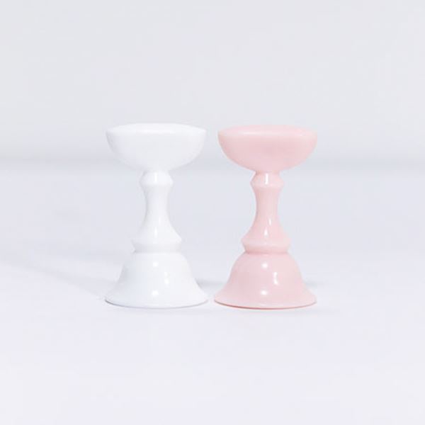 チェスタン ネイルチップスタンド ホワイト+ピンク 10P (白黒プレート+マグネットシート付キ)