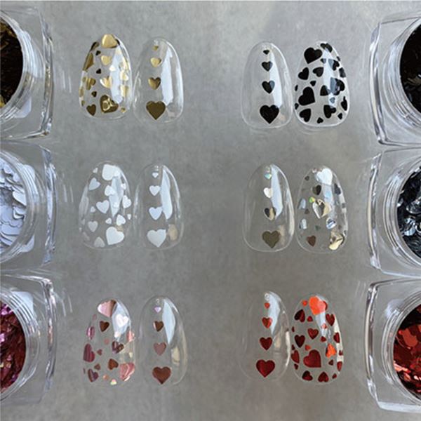 ネイル用品 nailstudyのBonnail ミックスサイズ ハート ブラック｜アングル3