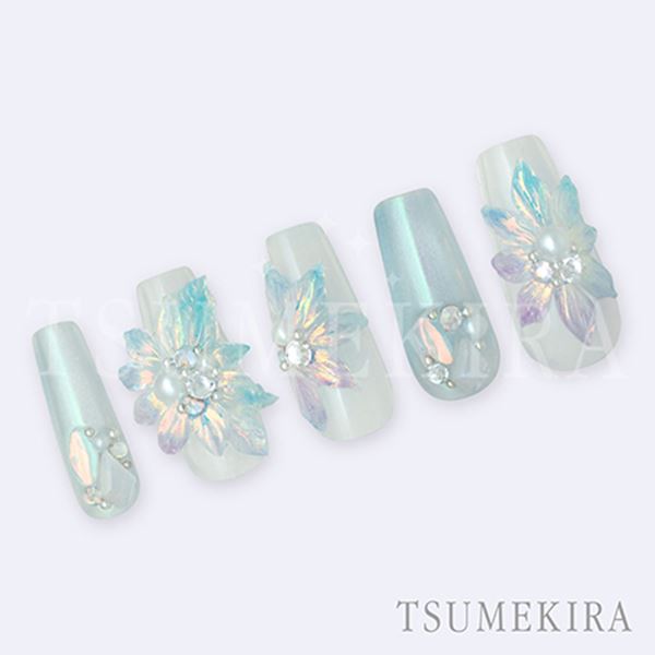ツメキラ オーロラホロ オーロラフィルムシール aurora flower (オーロラフラワー)...