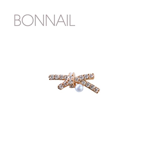 Bonnail ジュエルパールリボン ゴールド