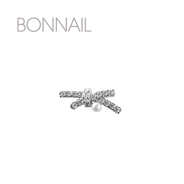 Rakuten - Bonnail ジュエルパールリボン シルバー