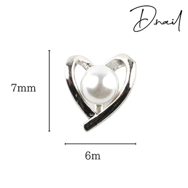 D.nail ジュエリービジューパーツ DS-79 クラシックパールハート