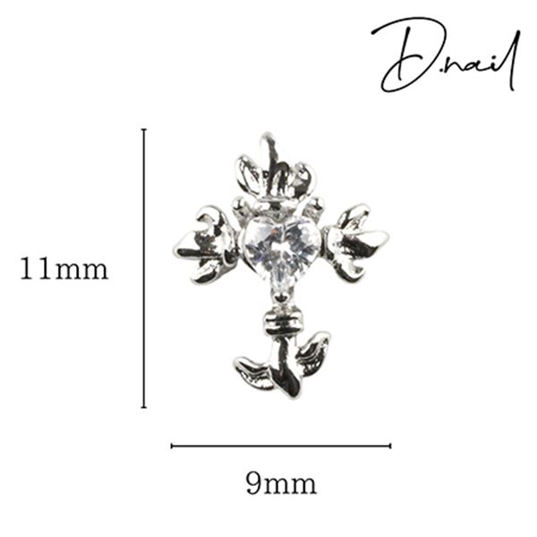 D.nail ジュエリービジューパーツ DS-90 ハートクロス