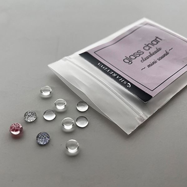 SHAREYDVA ガラスチャート クリアビーズ ミニラウンド 6mm