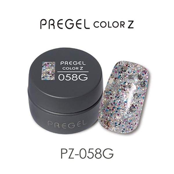 商品到着後レビューを書いて次回使える200円OFFクーポンGETシャイニーギャラクシー PZ-058Gプリジェルの「カラーZ」は、ジェルネイルのアートに新たな可能性を広げる、特別なカラーシリーズです。多彩な素材を使用して作られたこのカラーシリーズは、まるでアーティストがキャンバスに自由に色を重ねるかのように、ネイルデザインに個性を加えます。▼注意事項※プリジェル カラーZはジェルネイル検定では使用できません。※地爪に直接ご使用にならないでください。※LED推奨。※必ず撹拌してからご使用ください。※使用しているカラーの顔料によって沈殿速度が異なります。時間が経過すると顔料が凝集し、粒子が目立つことがございます。※ジェルの塗布量、カラーの種類によっては硬化時間を長めに調節して下さい。 ▼カラーカテゴリ分類(品番末尾のアルファベットはカラーカテゴリを表しています。)【M:マット】透け感がなく、しっかりと発色するカラー【S:シアー】透け感があり、重ね塗りで好みの発色に調整できるカラー※今回発売分のカラーなし【C:クリアカラー】濁りのない透明感のあるカラー【N:ネオン】鮮やかで明るい発色の蛍光カラー【G:グリッター】ラメやホログラムが入った、輝きのあるカラー【P:パール】微細なパール粒子を含んだ、真珠のような光沢のあるカラー【GP:グリッターパール】G:グリッターとP:パールをMIXしたカラー【I:異素材】ファーや粒子など異素材を含んだ、個性的なカラー▼硬化時間レクシアパーフェクト/EX 36W:30秒レクシアHD 6W:30秒レクシアA 6W:30秒UV 36W:1~2分カラー:シャイニーギャラクシージェルタイプ:グリッター内容量:3gソフトジェルタイプ UV約1~2分 LED約30秒 グリッター&ラメ ソークオフタイプ