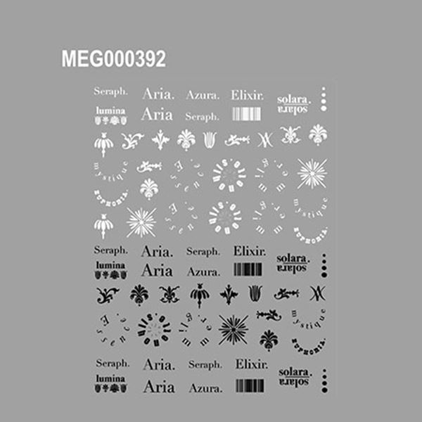 SONAIL×MEG Symbolic Art Sticker white/black MEG000392