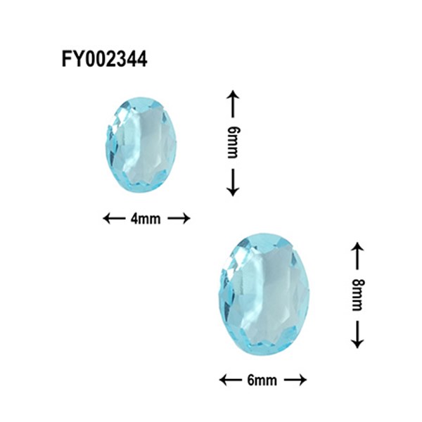 SONAIL×effrontee カラークォーツストーン・オーバル アクアクォーツ FY002344