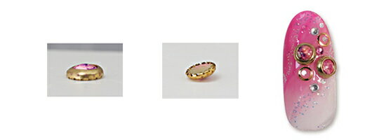 ネイルパーツ ネイルアート クレア Crea ゴールド＆ラウンド MIXマーブリー NP-124F 10p ネイル アート パーツ