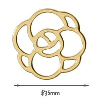 【アウトレット】ネイルパーツ 花 フラワー タイニータイニー カメリア L ゴールド...