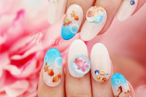見ろ ネイルシール 和柄がゴミのようだ