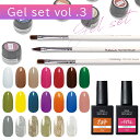 カラージェルセットvol.3 DailyGel 3g 20色セット+ベース&トップ+ブラシセット