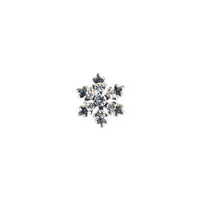 ネイルパーツ クリスマス ネイルアート クレア Crea プチキラキラ スノーフレイク シルバー ネイル アート パーツ