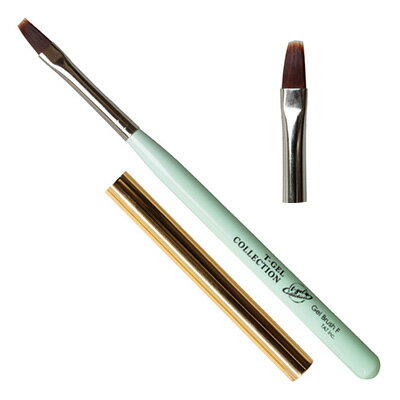 ネイルブラシ ジェルブラシ フラット キャップ付